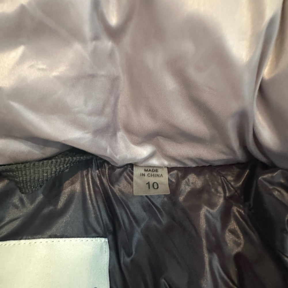 SAM Silver Puffer Jacket Kids Size 10
