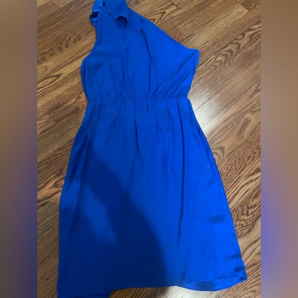 Amanda Uprichard Royal Blue One Sleeved Dress