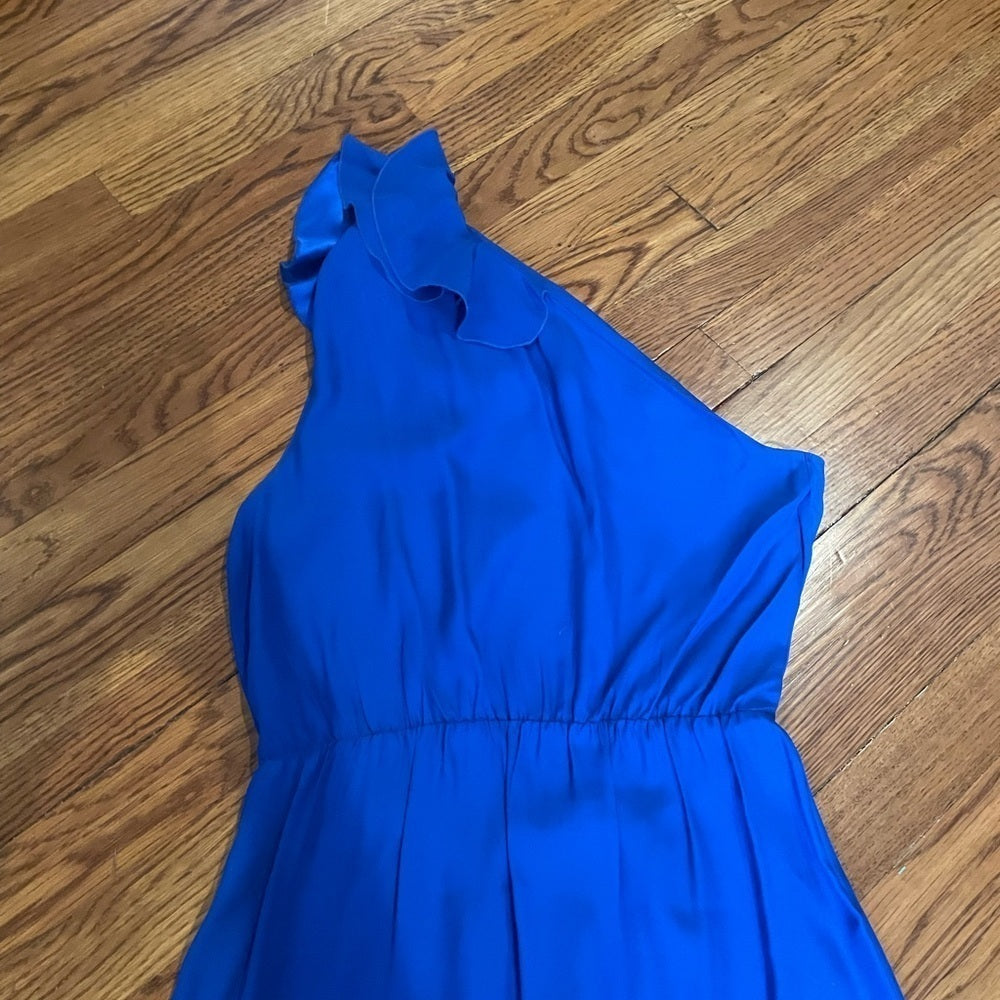 Amanda Uprichard Royal Blue One Sleeved Dress