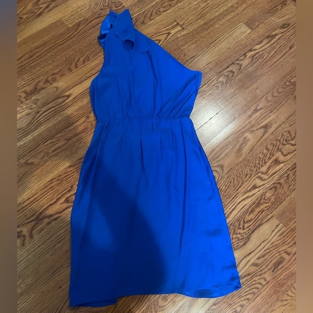 Amanda Uprichard Royal Blue One Sleeved Dress