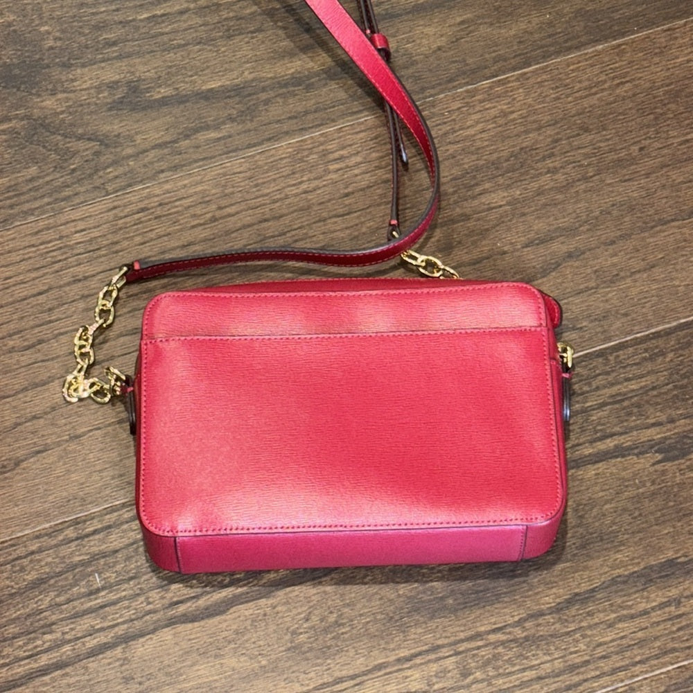 Lauren Ralph Lauren Red Leather Crossbody Bag