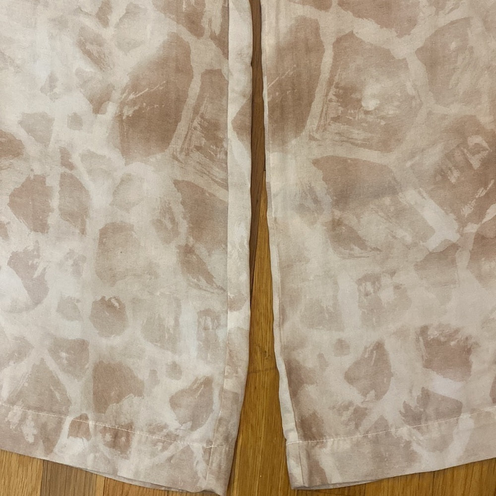 NWT Bella Dahl Women’s Brown and White Wide Leg Pants Size M