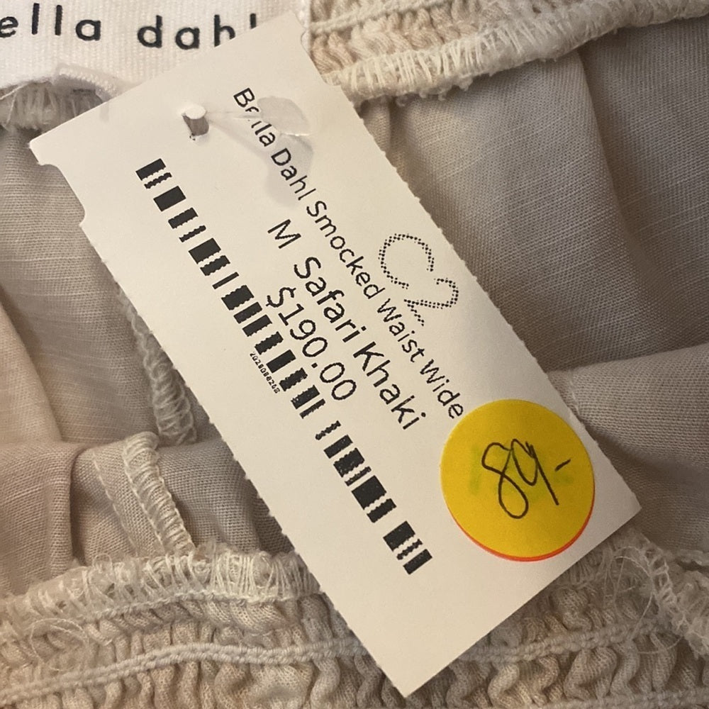 NWT Bella Dahl Women’s Brown and White Wide Leg Pants Size M