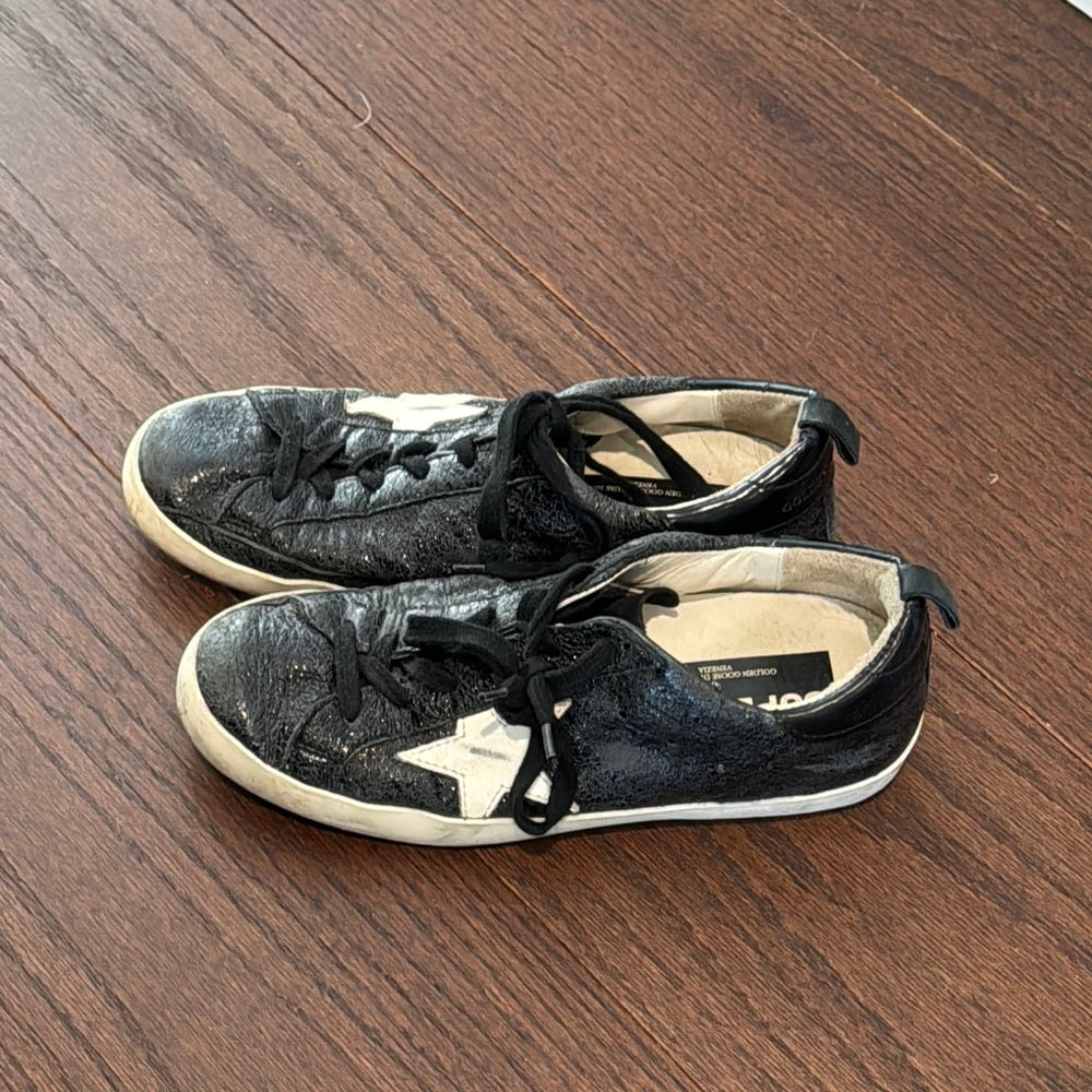 Golden Goose Women’s Black Star Sneakers Size 37/7