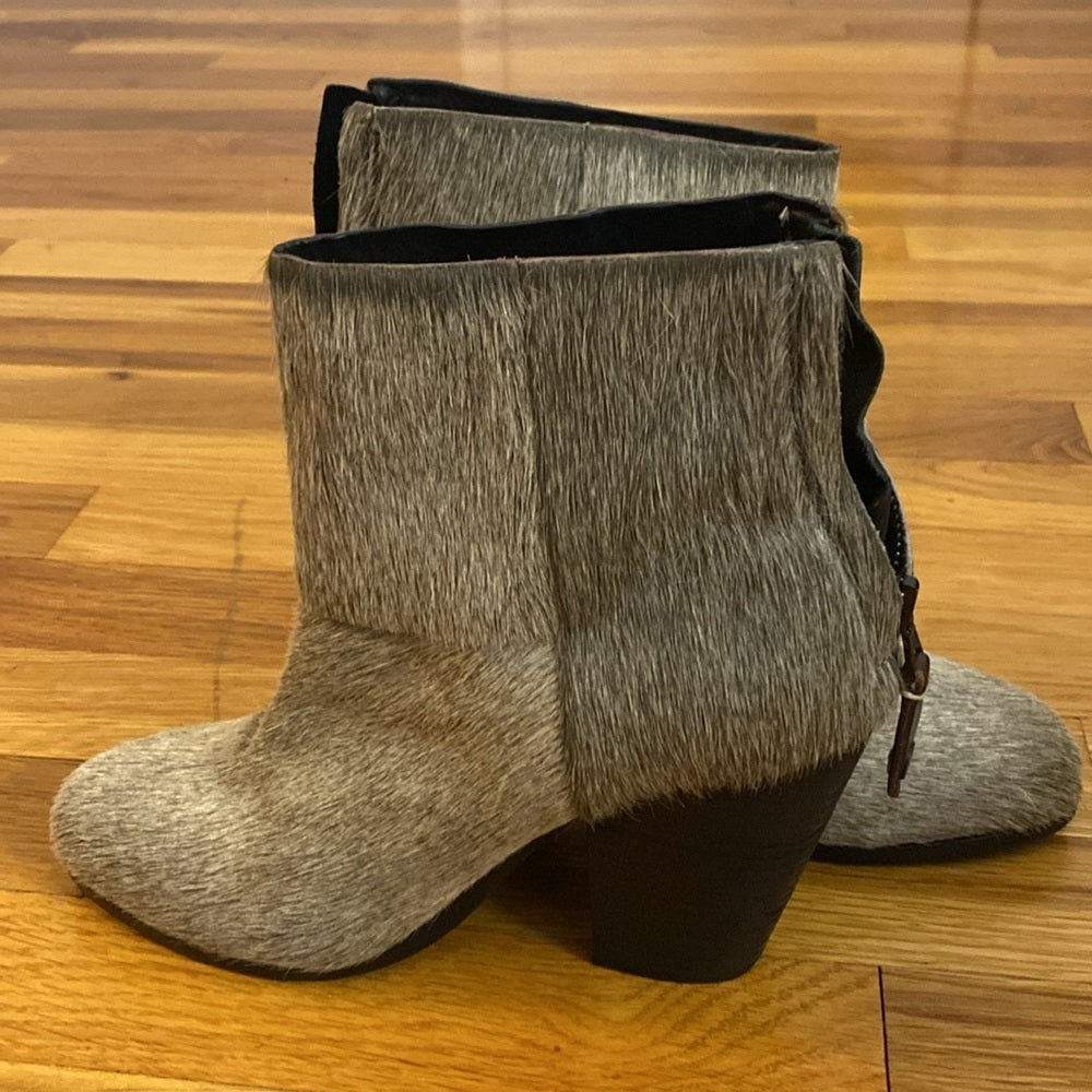 Rag & Bone Women’s Gray Fur Ankle Boots Size 38