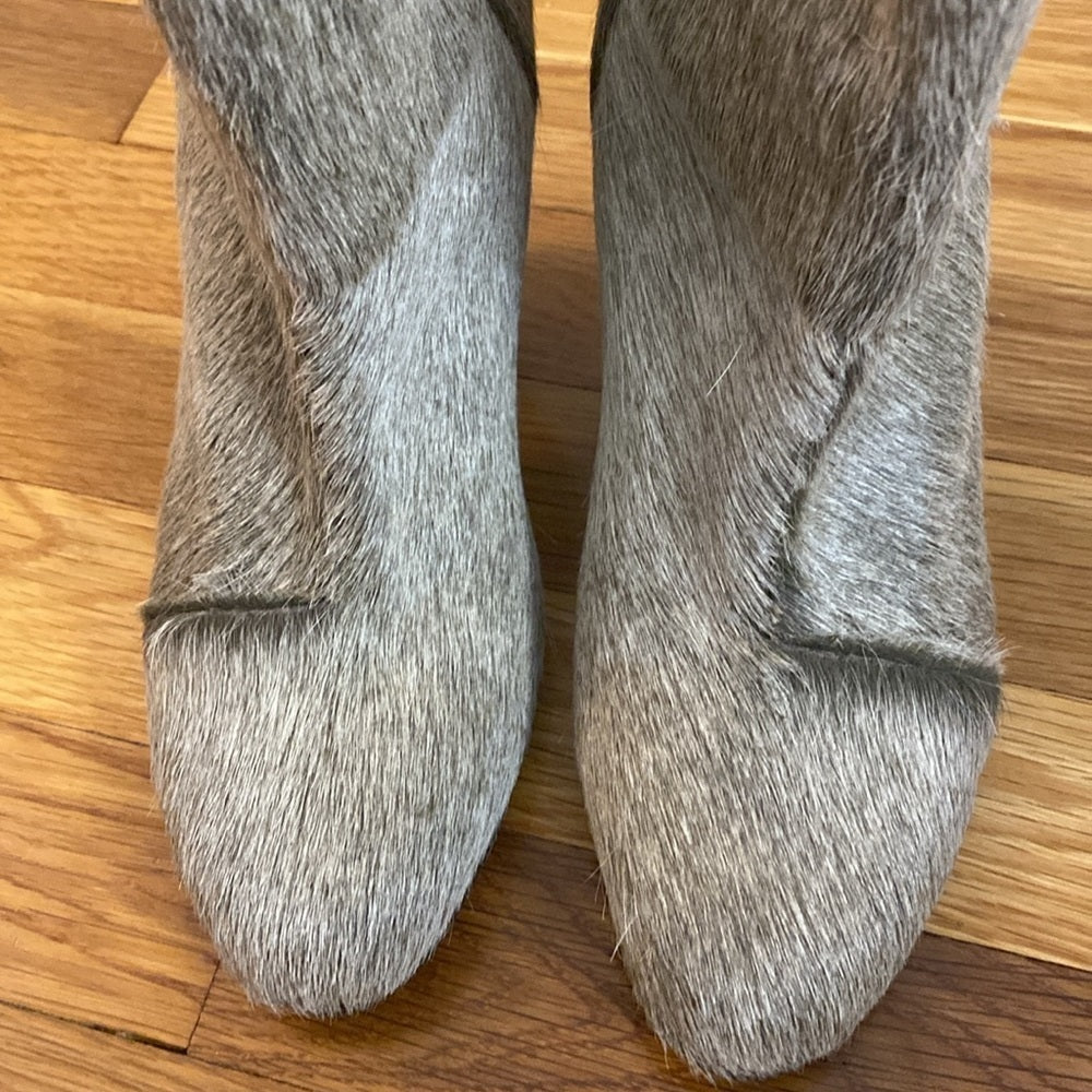 Rag & Bone Women’s Gray Fur Ankle Boots Size 38