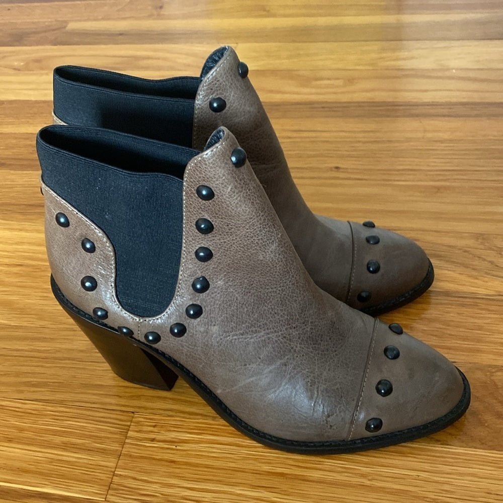 Loeffler Randall Women’s Brown Studded Heeled Boots Size 8