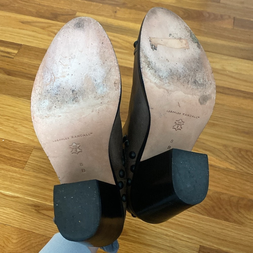 Loeffler Randall Women’s Brown Studded Heeled Boots Size 8