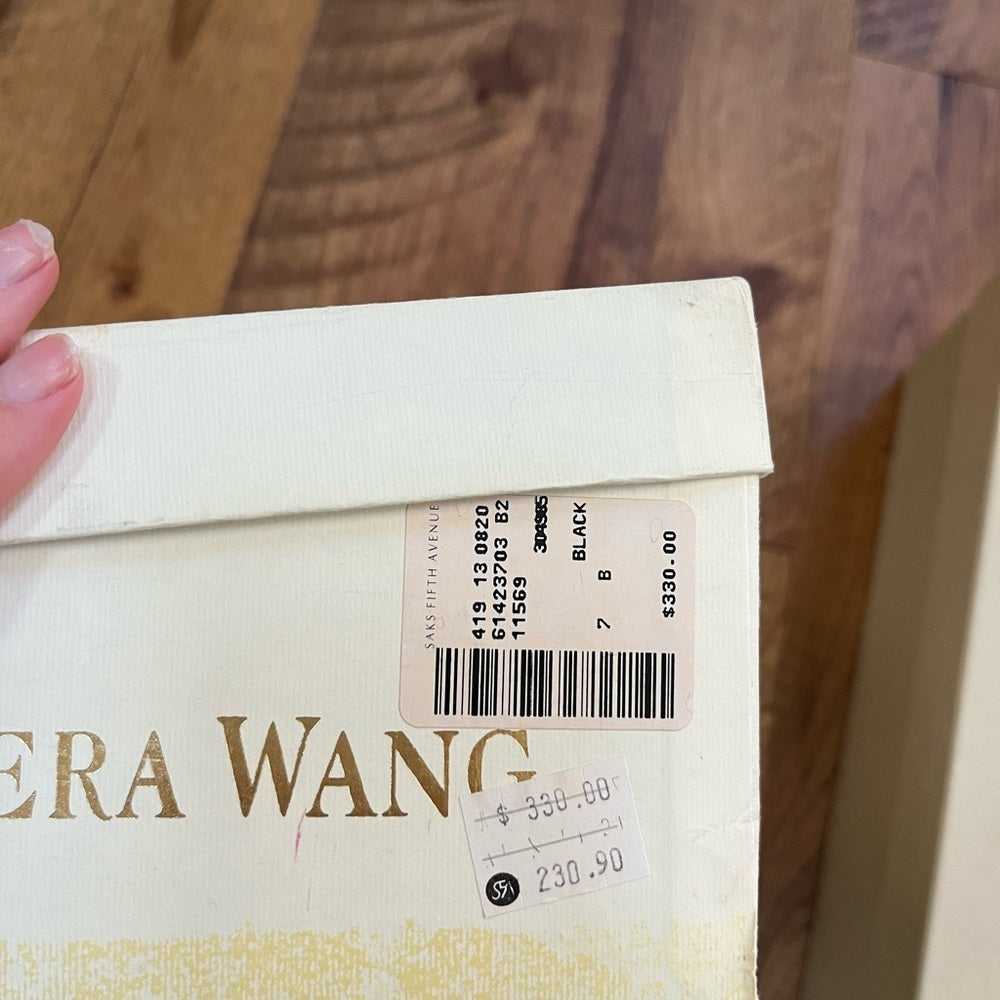 Vera Wang Woman’s Black Heels Size 37.5 in