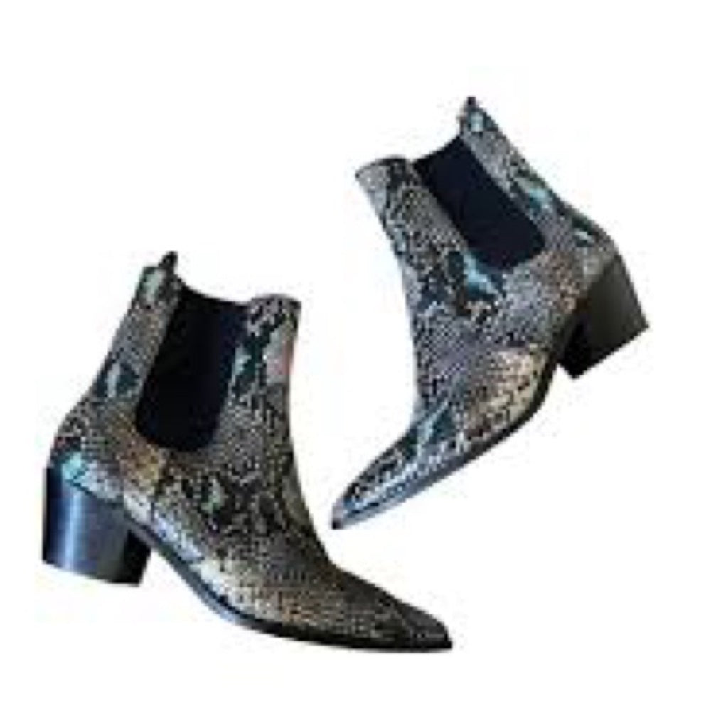 PAIGE Woman’s Snake Skin Booties Size 8