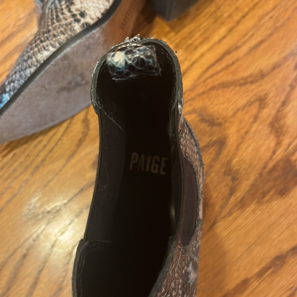 PAIGE Woman’s Snake Skin Booties Size 8