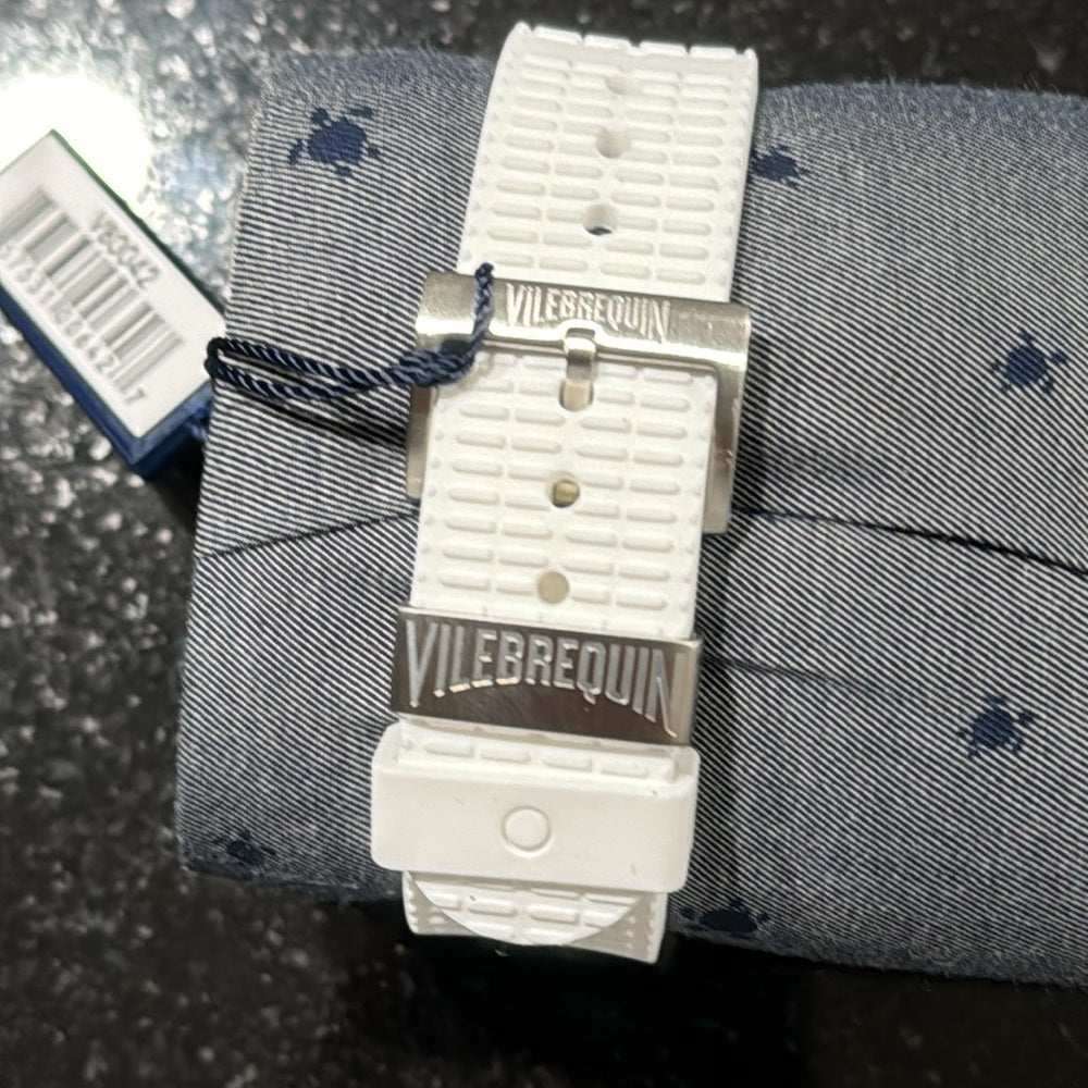 NWT Vilebrequin Men’s White Rubber Band Watch