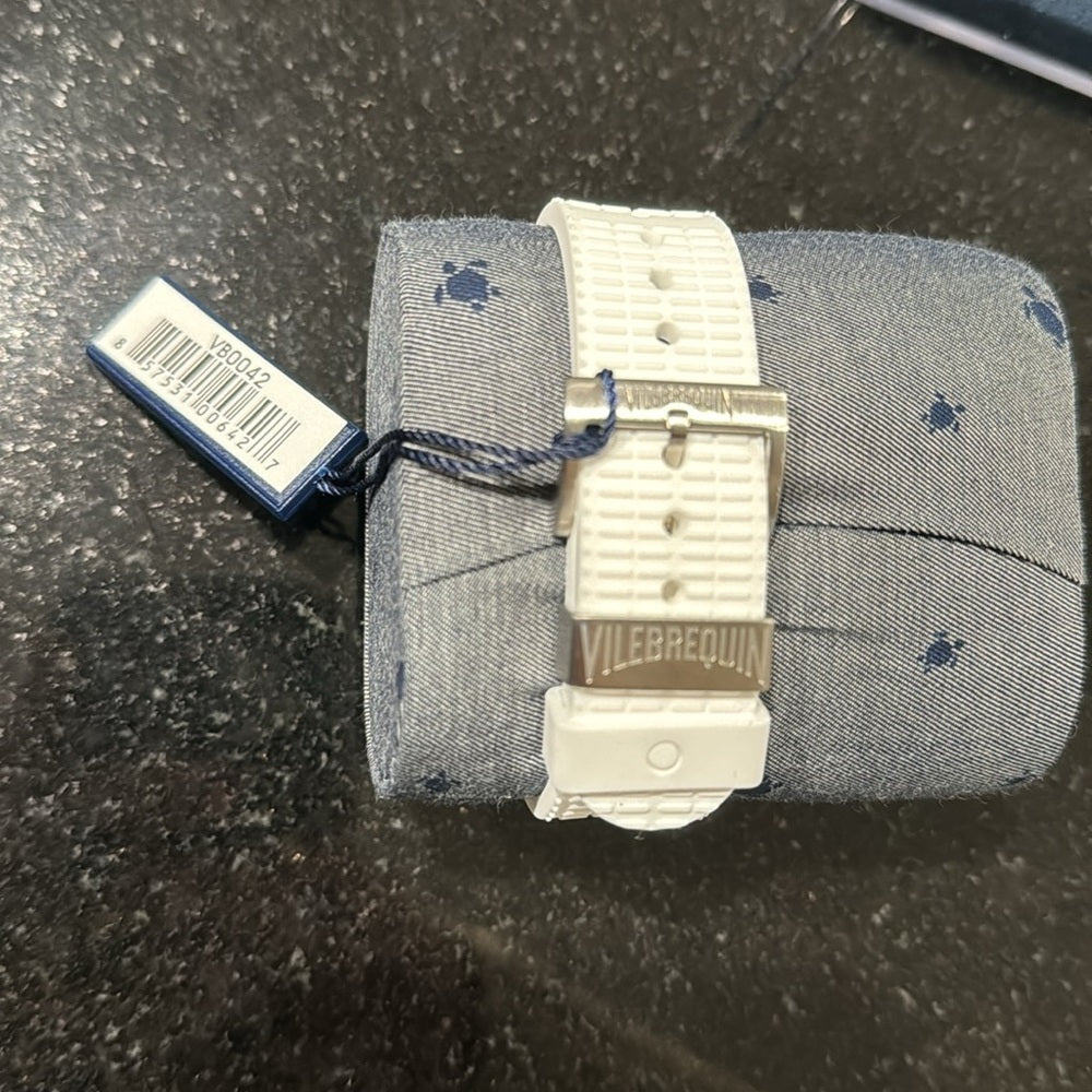 NWT Vilebrequin Men’s White Rubber Band Watch