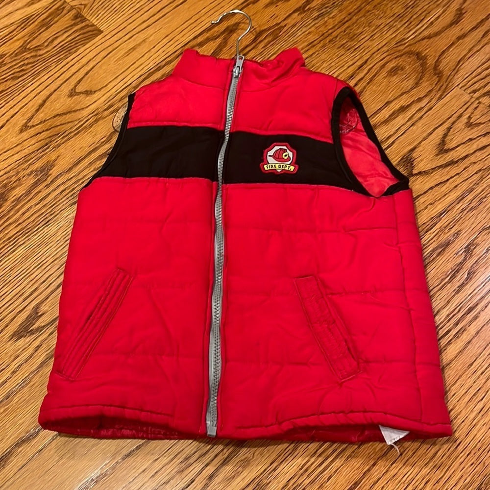 Kids Headquarters Boy’s Red Puffer Firefighter Vest Size 5