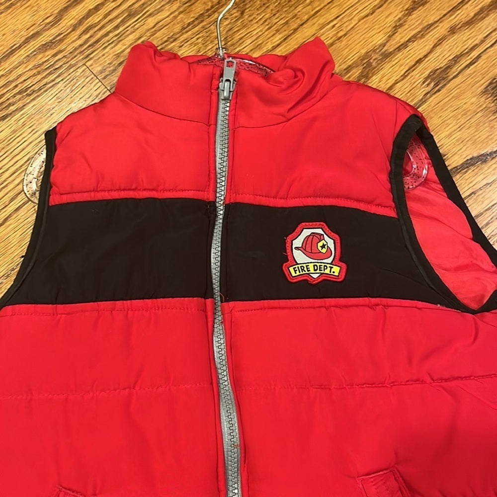 Kids Headquarters Boy’s Red Puffer Firefighter Vest Size 5