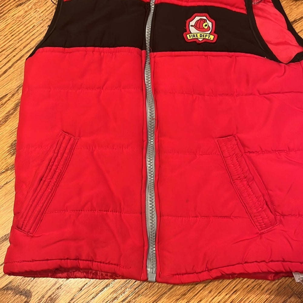 Kids Headquarters Boy’s Red Puffer Firefighter Vest Size 5