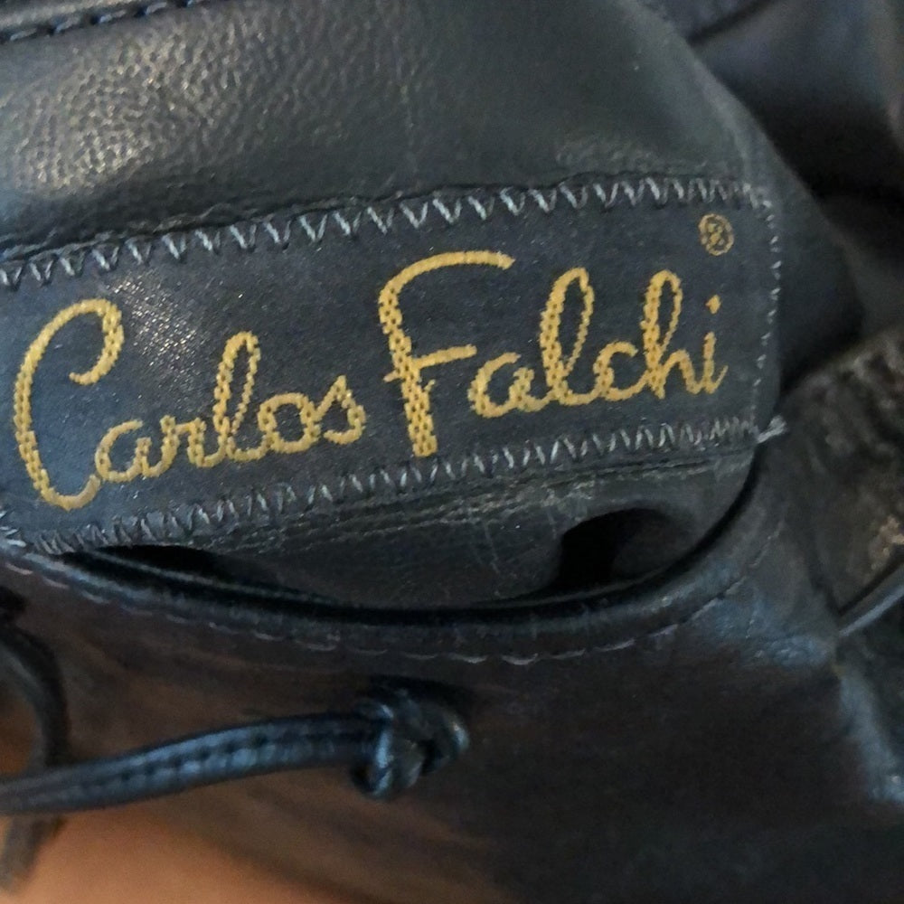 Carlos Falchi Black Vintage Crossbody Bag