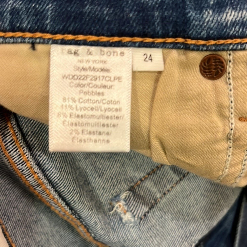 NWT Rag & Bone Woman’s Pebbles Casey High Rise Ankle Flare Jeans Size 24