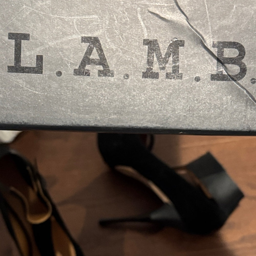 L.A.M.B. Black Suede Women's Heels Size 9.5