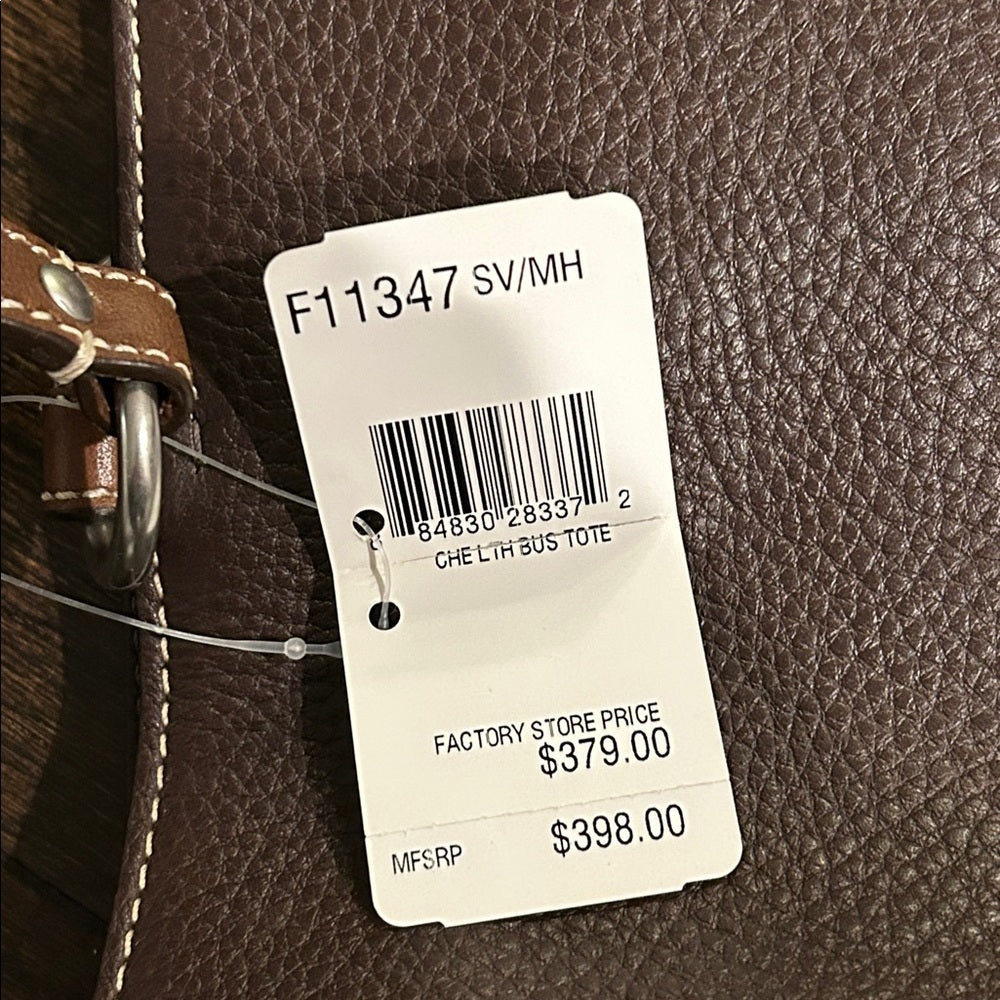 NWT Coach Women’s Elegant Brown Pebble Leather Tote Bag