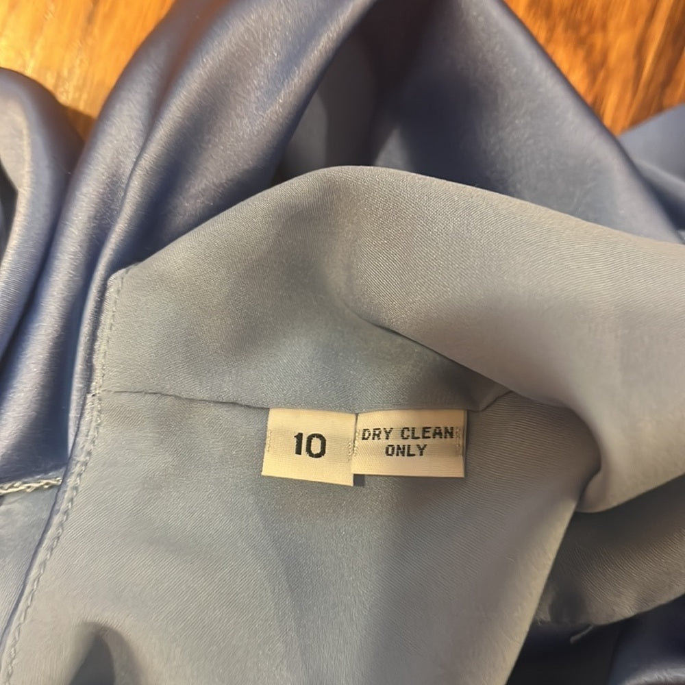 Rene Ruiz Woman’s Blue Silky Dress Size 10