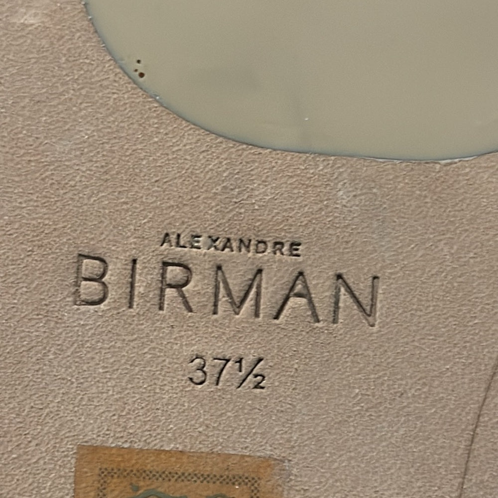 Alexandre Birman Roly Black Suede Flat Sandals Size