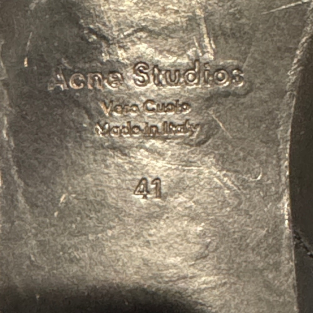 Acne Studios Jensen Black Leather Ankle Boots Size 41/11