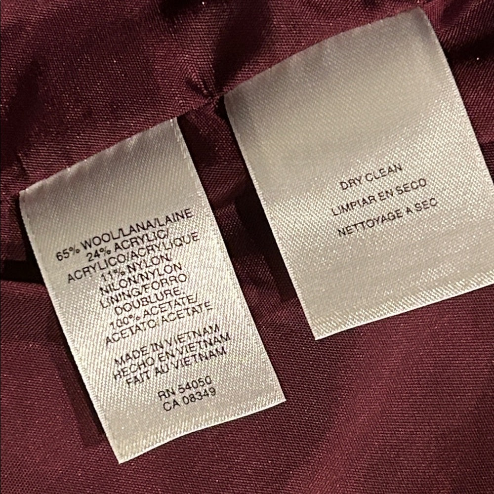 NWT Anne Klein Women's Burgundy Blazer Size 6