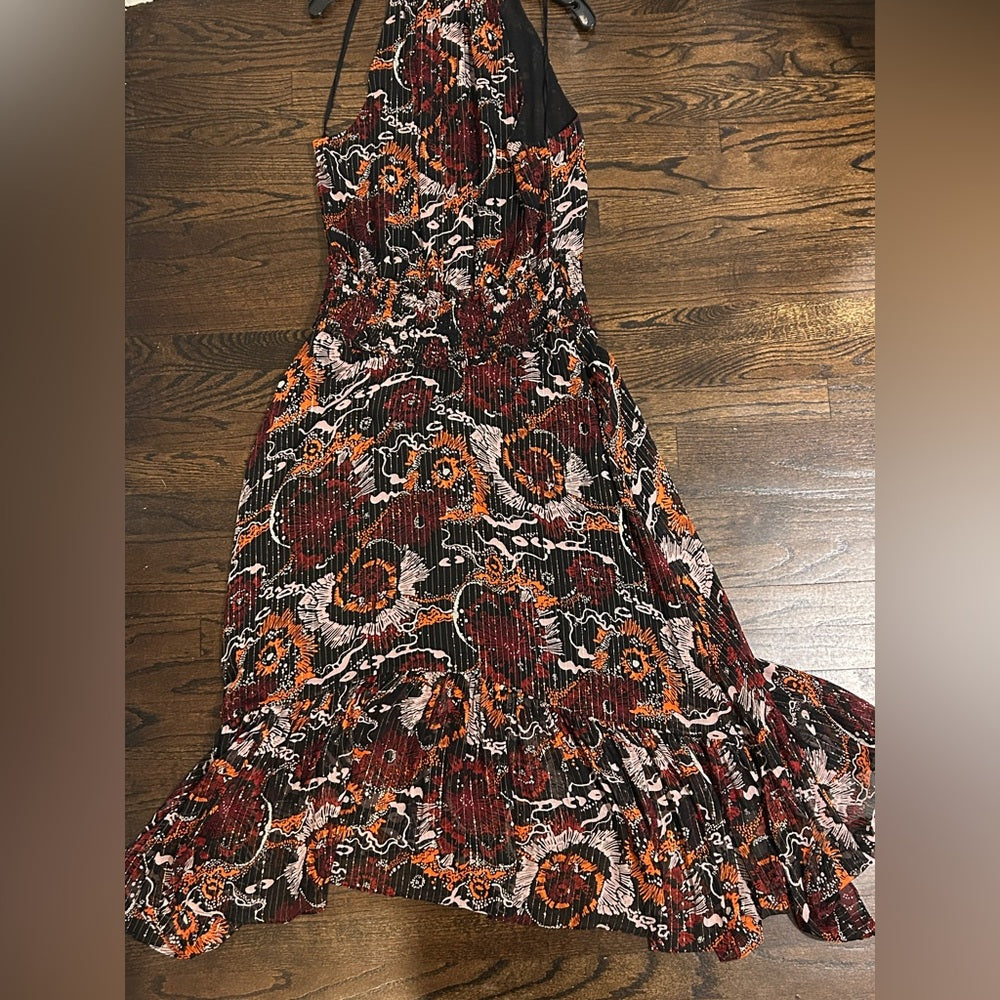 A.L.C. Women’s Floral Maxi Dress with Ruffle Hem Size 10