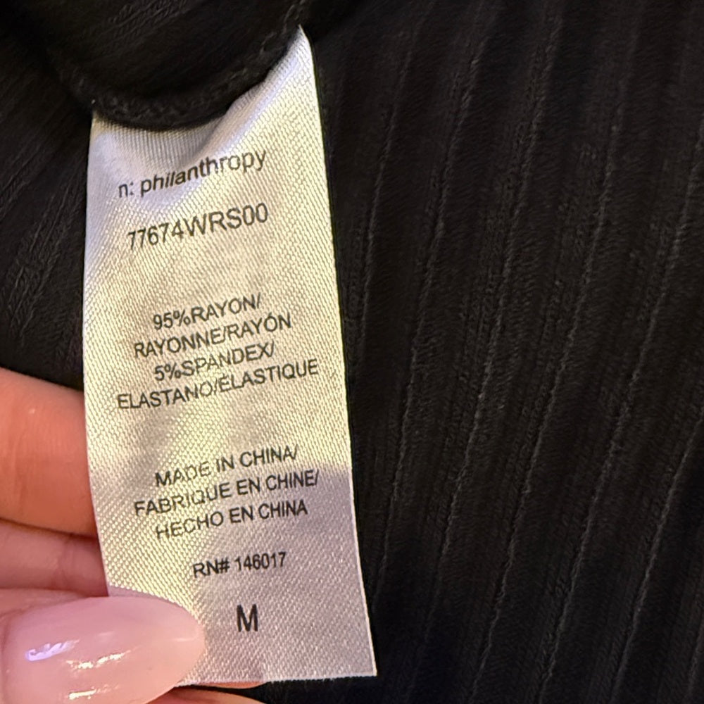 NWT n:PHILANTHROPY Black Midi Dress Size Medium