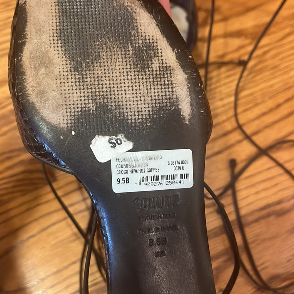 Schutz Woman’s Coffee Shoes Size 9.5