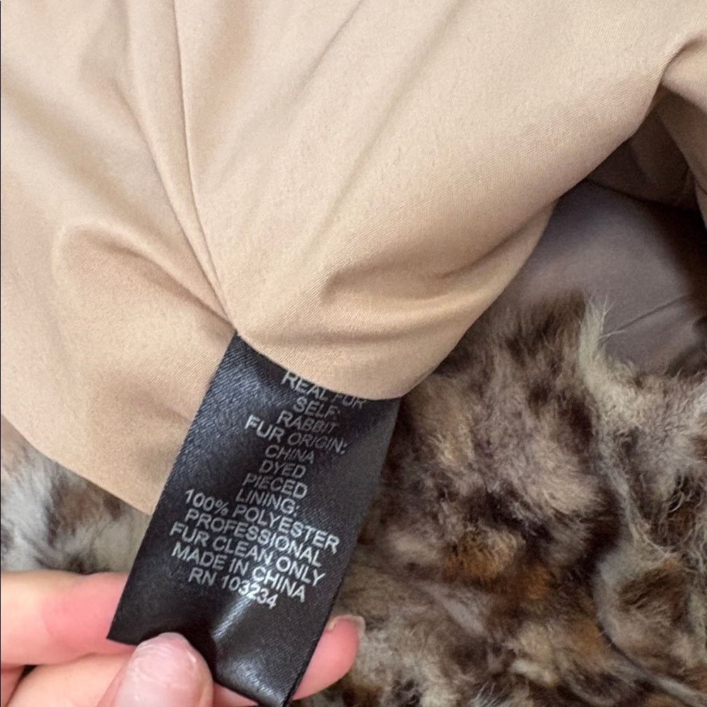 Adrienne Landau Girl’s Animal Print Fur Vest Size 6/8