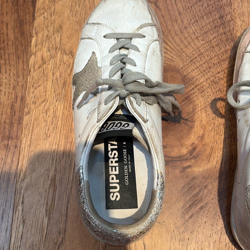 Golden Goose Woman’s White Star Sneakers Size 37/7
