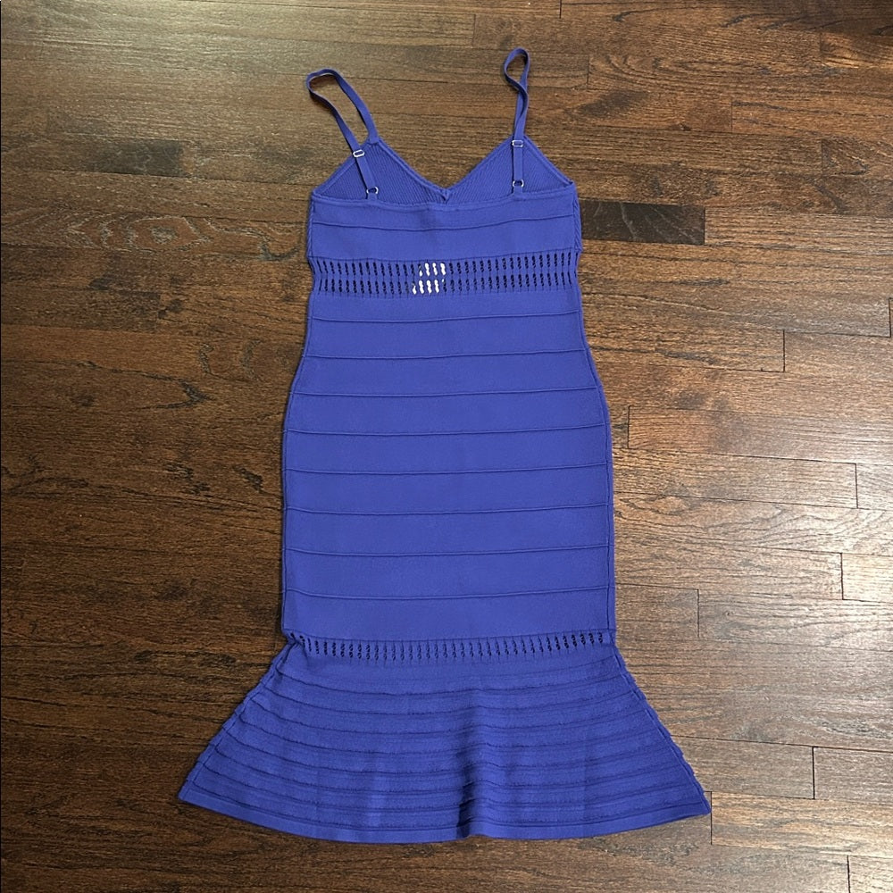 NWT Bebe Women’s Elegant Blue Sleeveless Dress Size Large