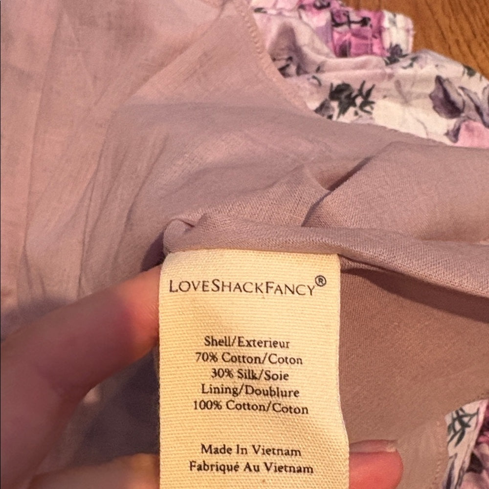 LoveShackFancy Woman’s Pink Floral Skirt Size P