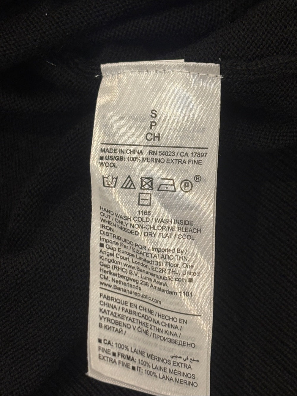 NWT Banana Republic Women’s Black Collared V-Neck Sweater Size Small
