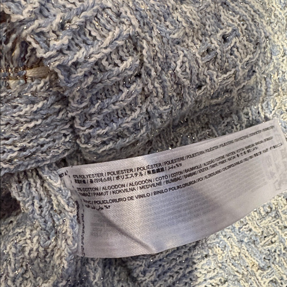MNG Woman’s Blue Sparkle Sweater Size XS