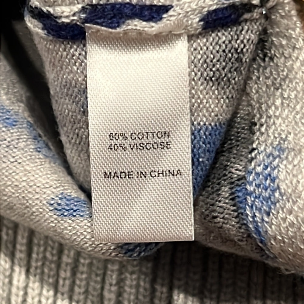 NWT Central Park West Women’s Hooded Sweater Grey and Blue Size XS