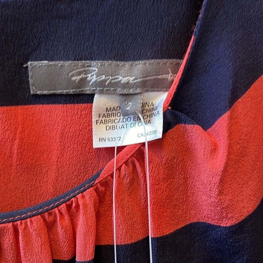 NWT Pippa Coral and Navy Striped Dress Size 2