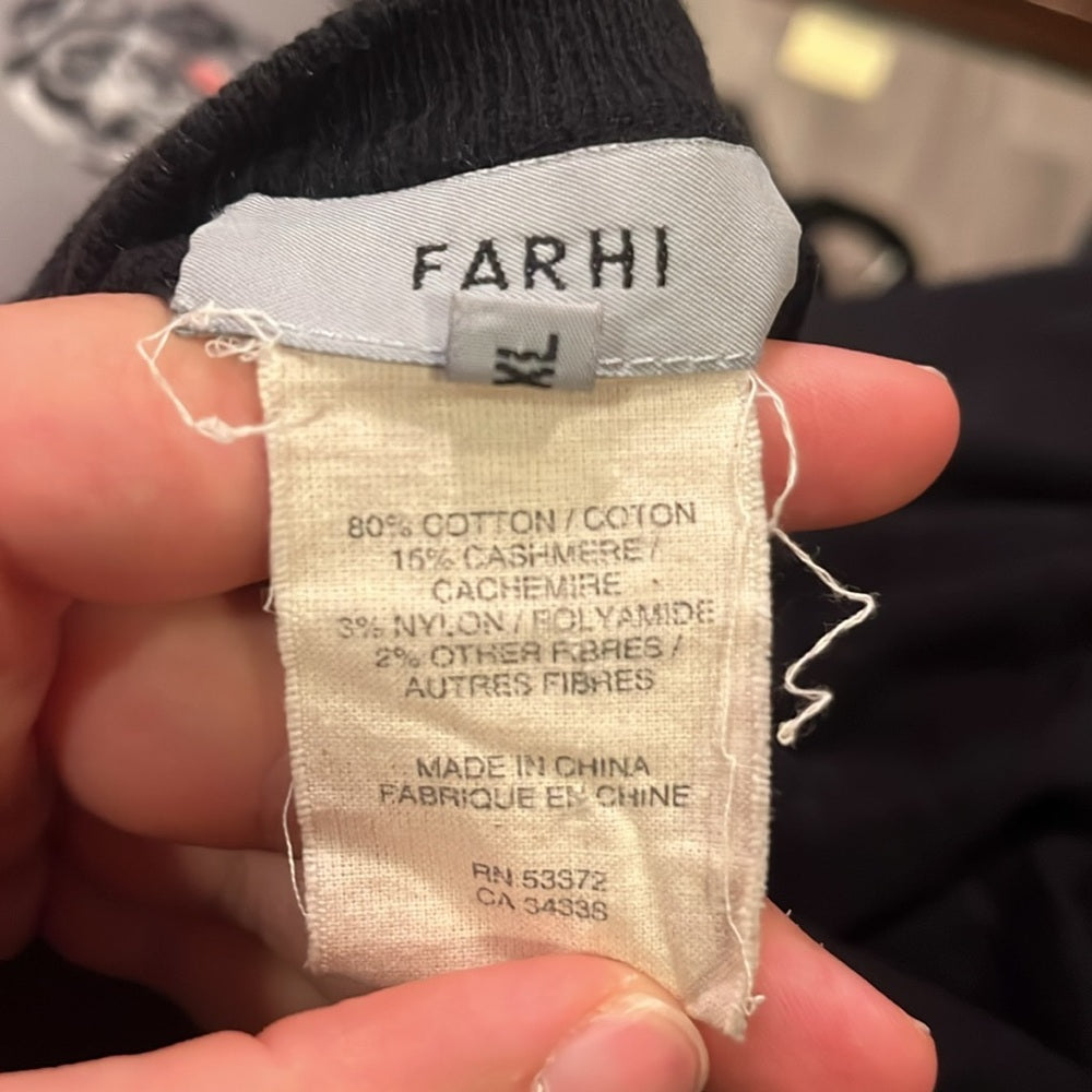 FARHI Men’s Black Long Sleeve Sweater Size: XL