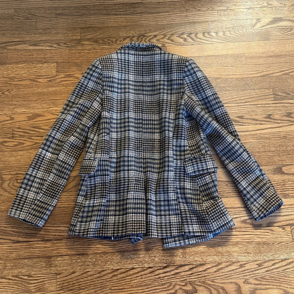 Déluc Women’s Plaid Blazer Jacket Size XS