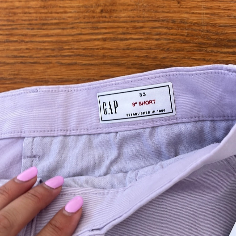 NWT GAP Men’s Pink and Purple Shorts Size 33 8 inches short