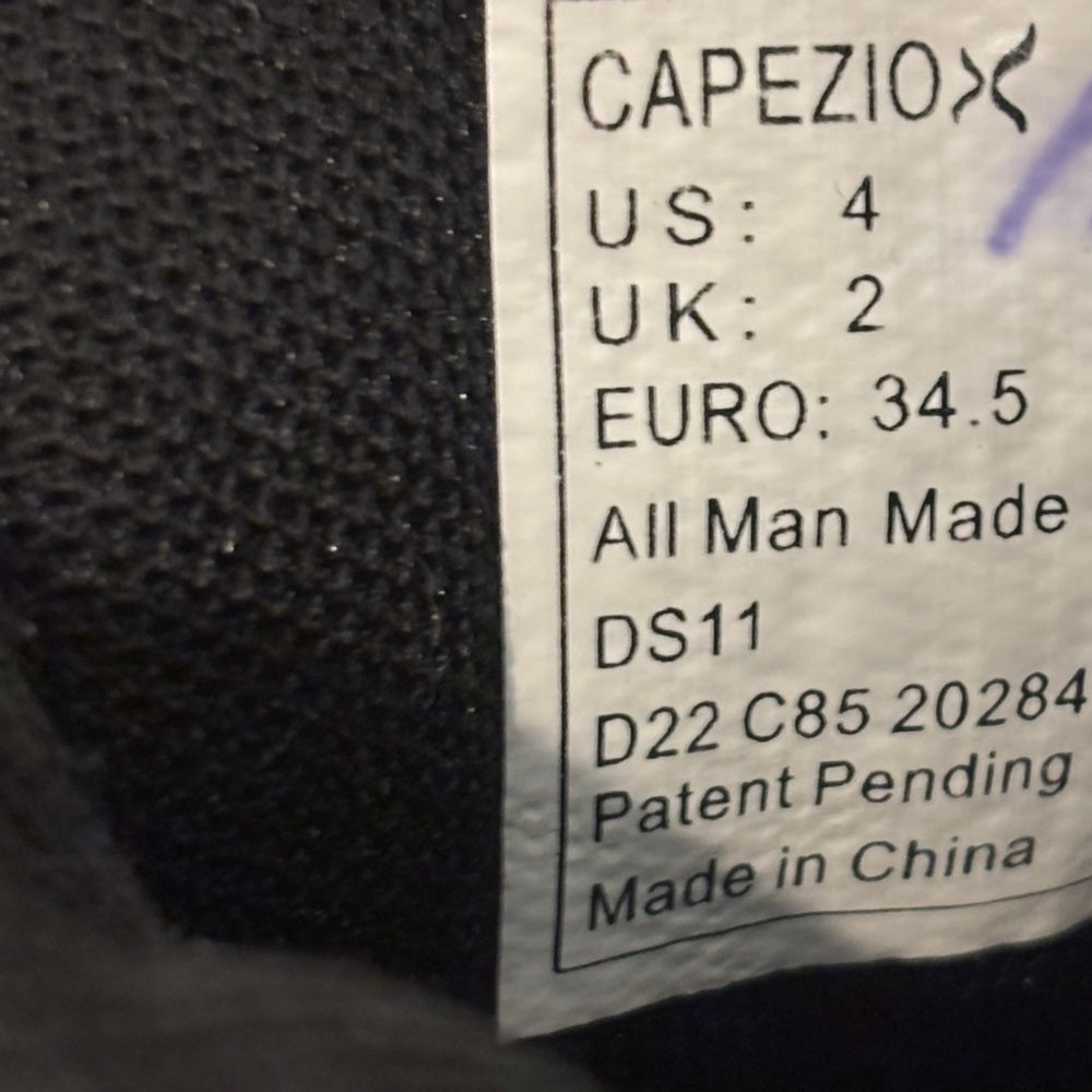 Capezio Kids Jazz Black Sneakers Size 4