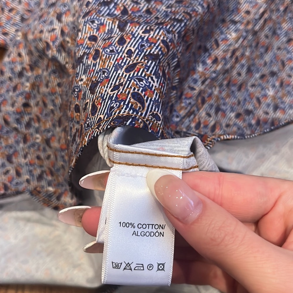 NWT Marcello Men’s Printed Dress Shirt Size M