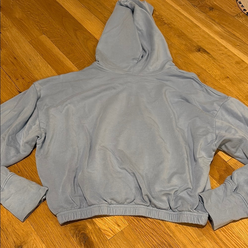 Aerie Women’s Blue Hooded Jacket with Relaxed Fit Size S