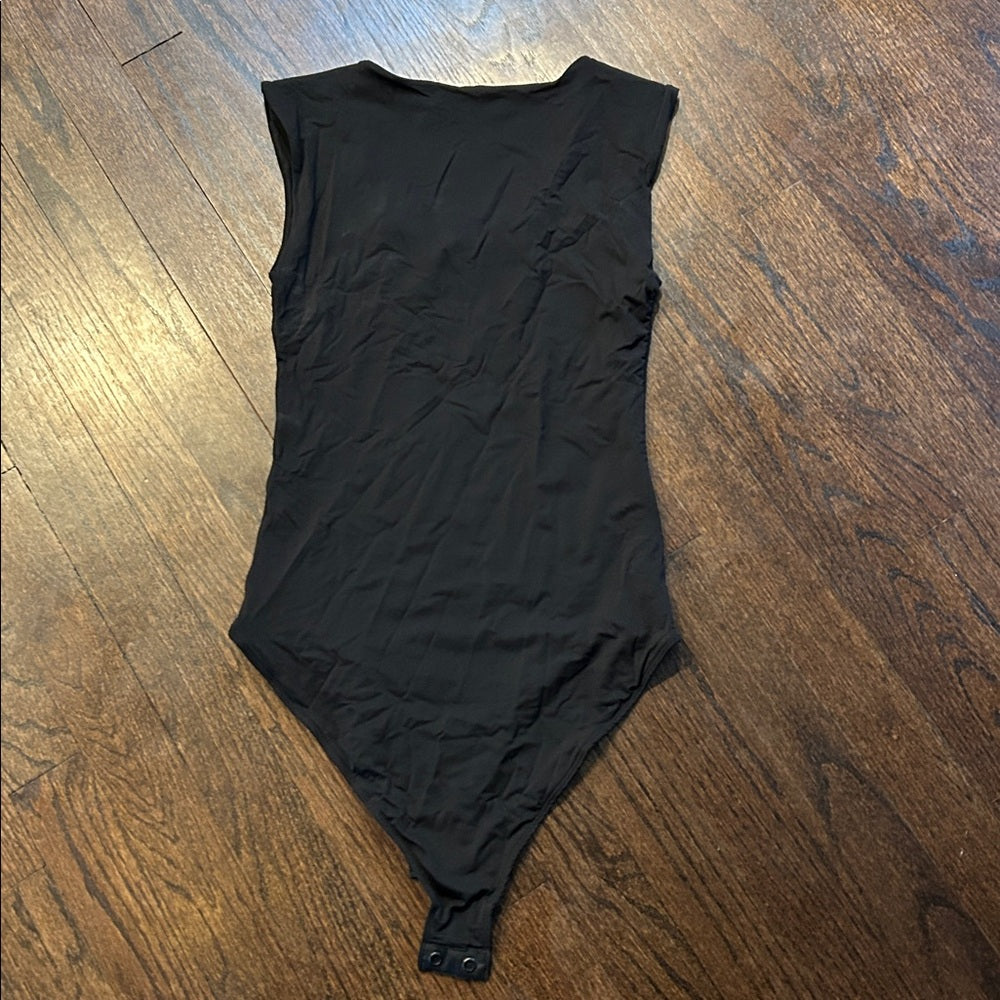 Mangopop Women’s Black Sleeveless Bodysuit Size XS