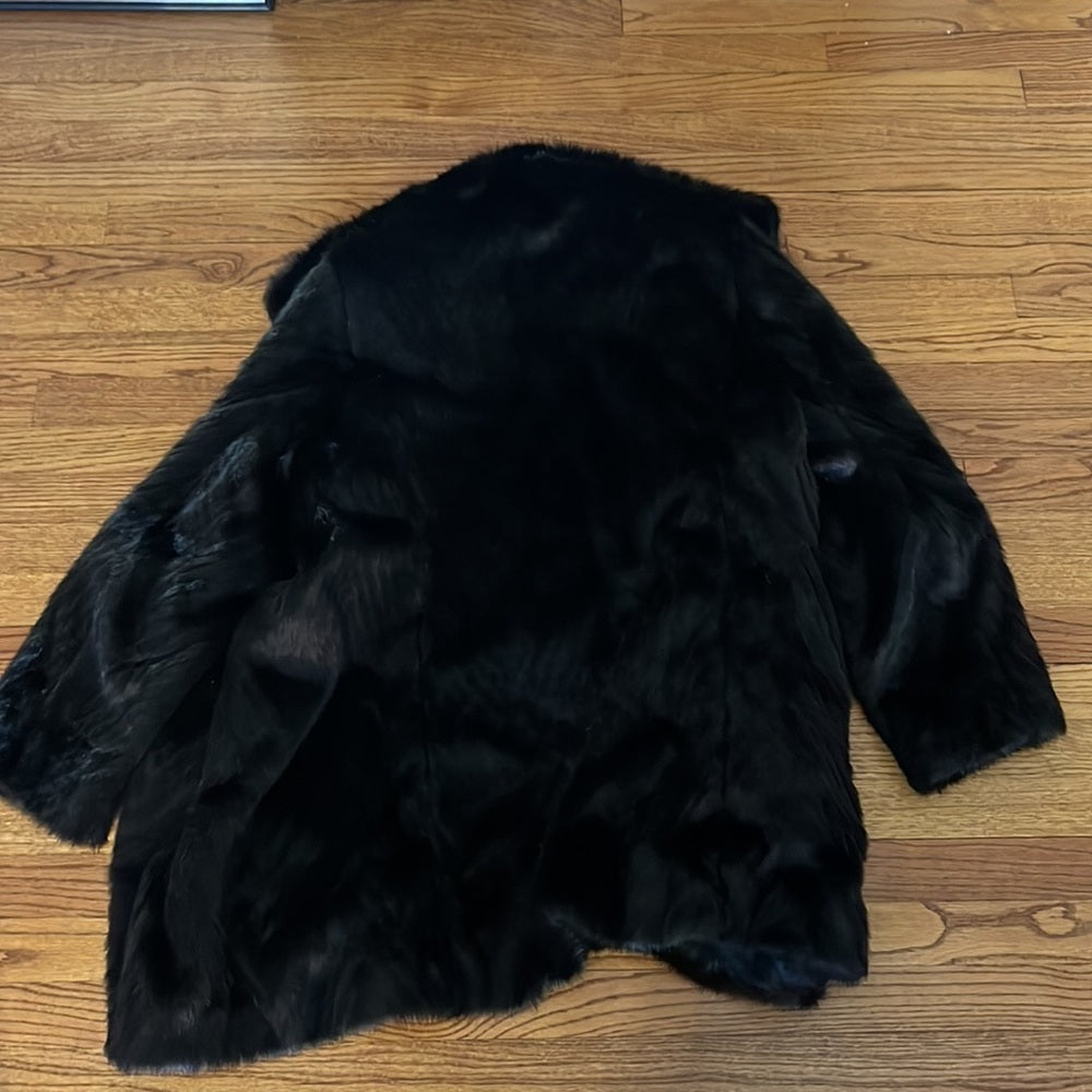Ellen Tracy Woman’s Black Faux Fur Coat