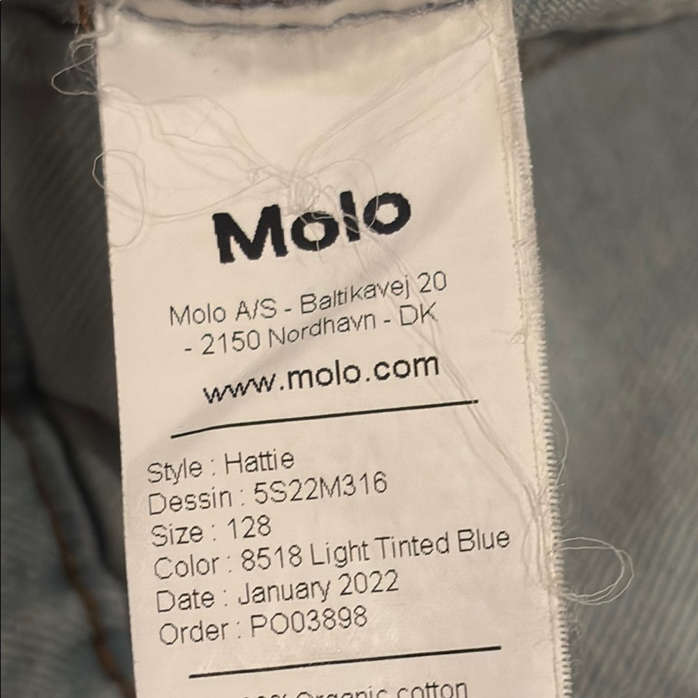 Molo Girls Distressed Denim Jacket Size 8