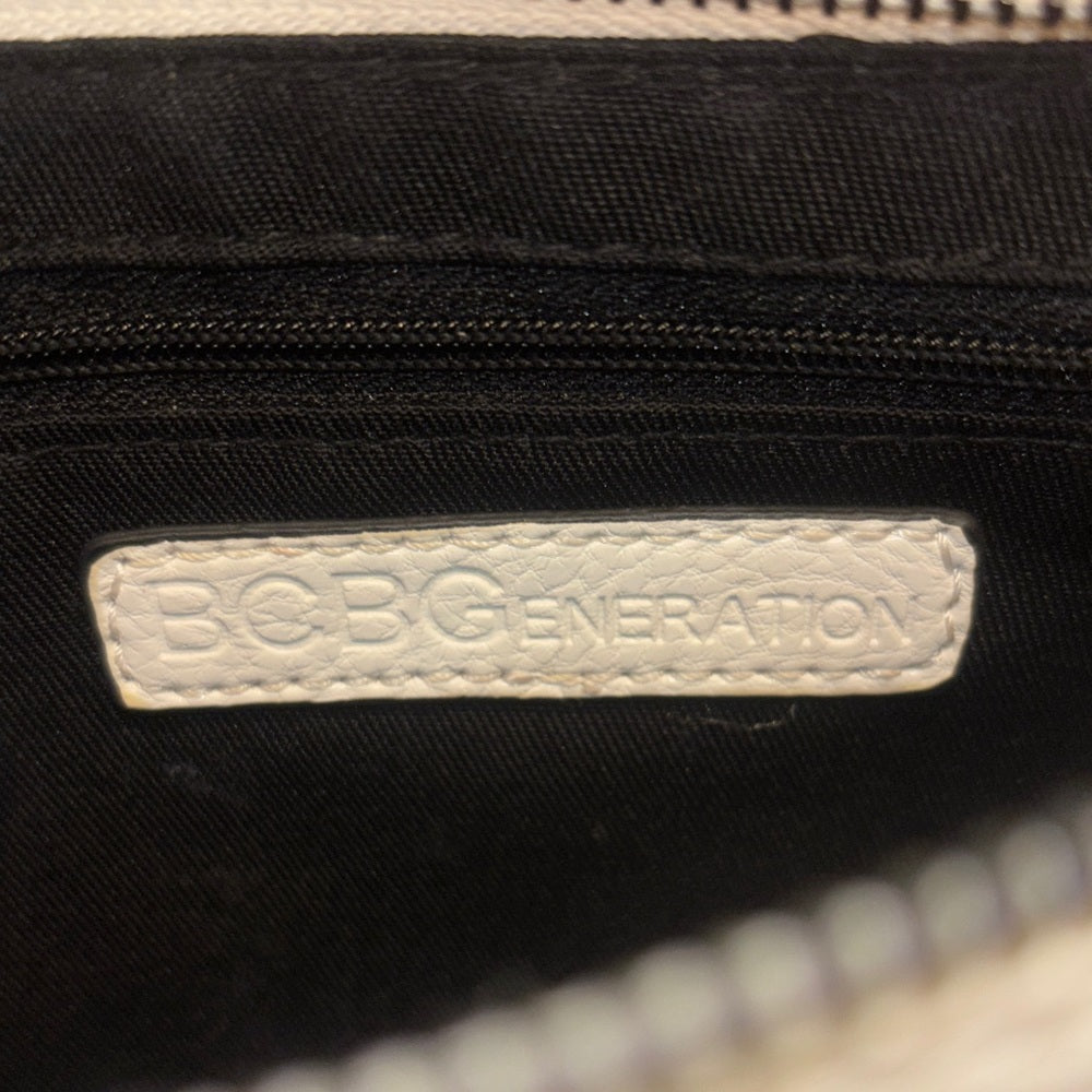 BCBGeneration White Crossbody Bag with Black Accents