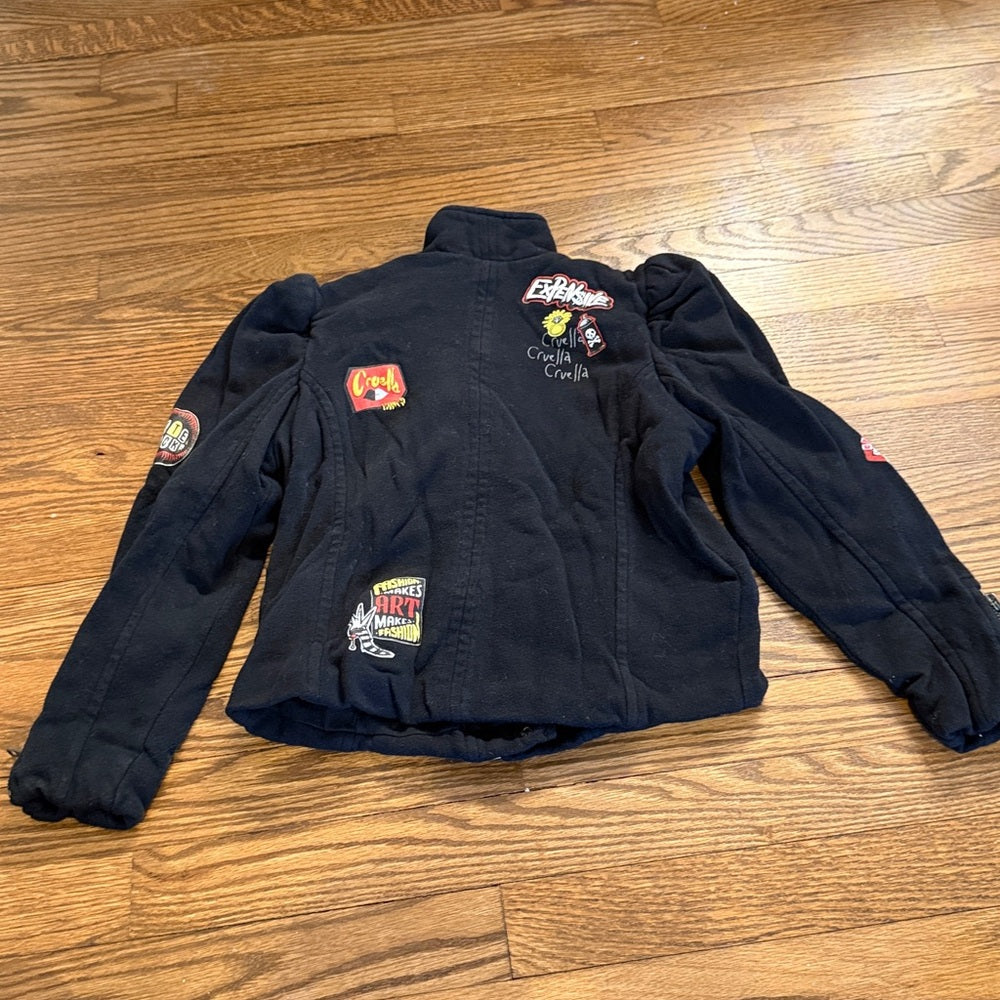 Disney x Chaser Black Jean Jacket with Fun Patches Size 6